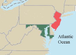 Maryland size map