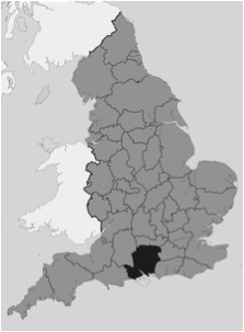 County Hampshire in England