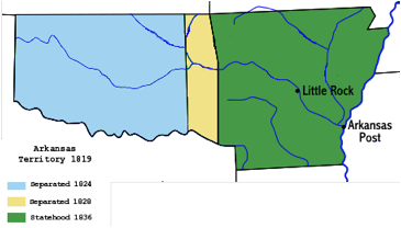 Shrinking Arkansas Territory