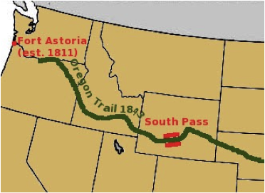 Route of the original Oregon Trail