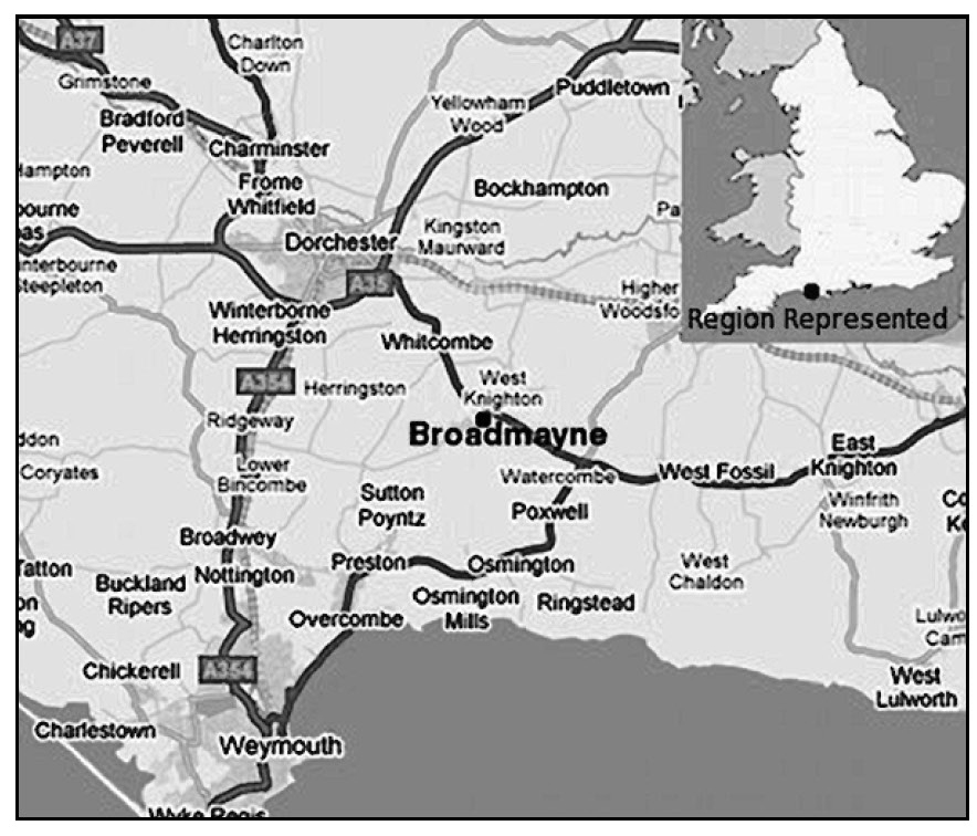 Broadmayne Map