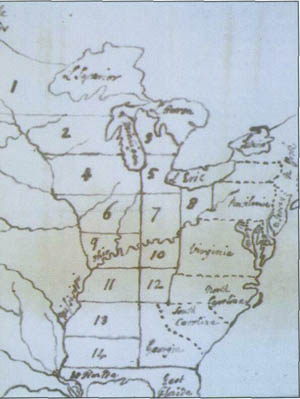 Jefferson-Hartley map of 1784