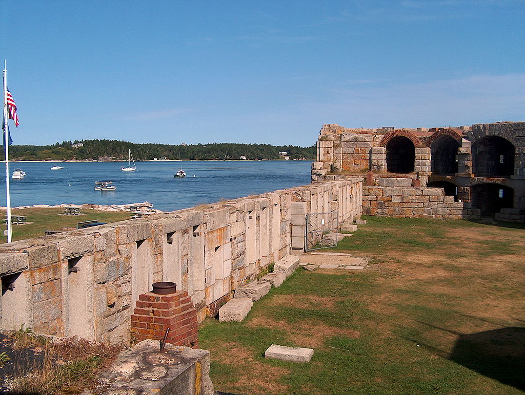 Popham’s abandoned fort is now a State Park in Maine