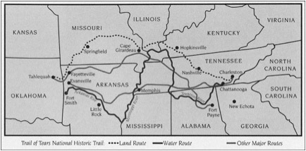Trail of Tears routes